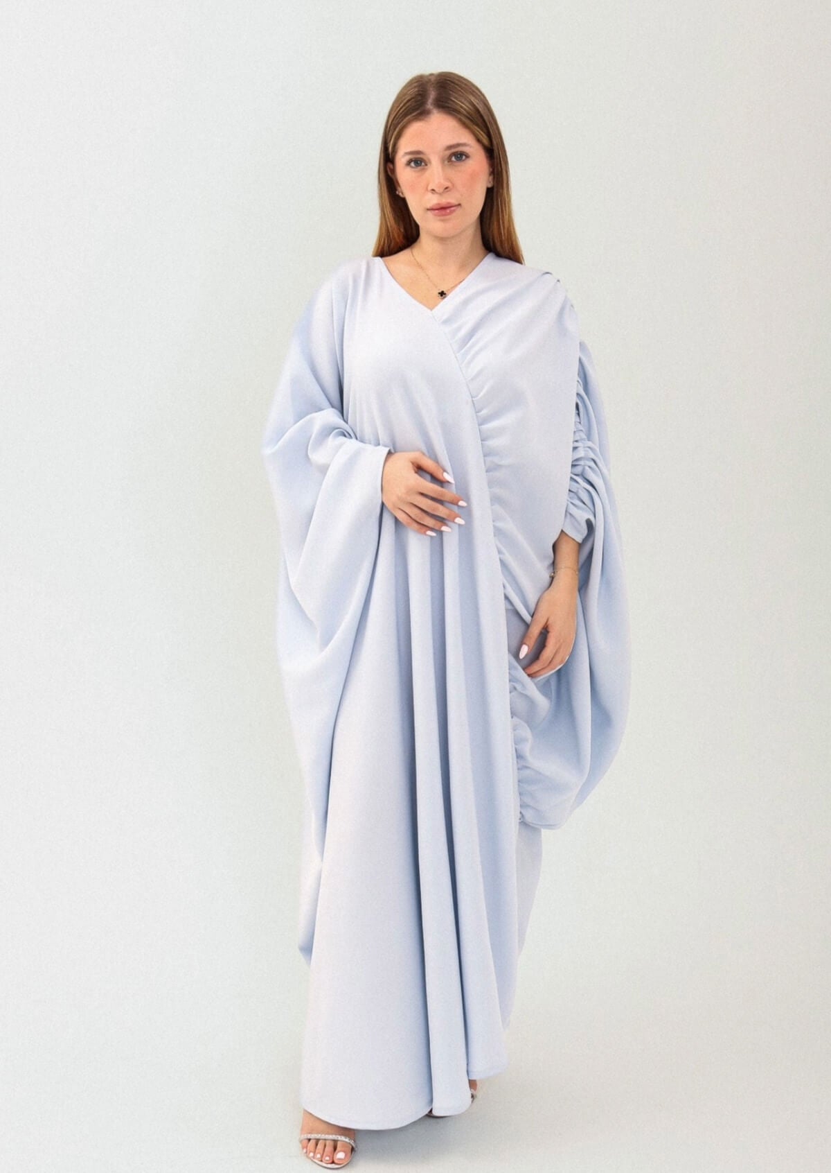 lina kaftan in baby blue