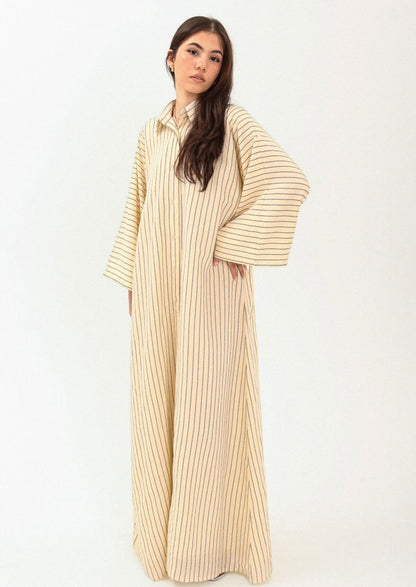 mimi shirt dress in cream