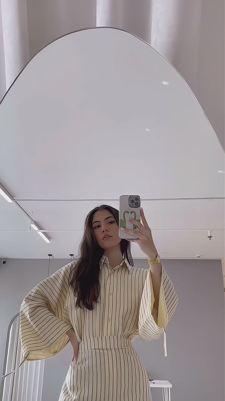 The FM Label - Serene Cream Two-Piece Shirt-Dress